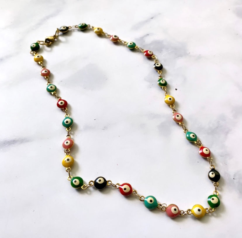Rainbow Eye Choker
